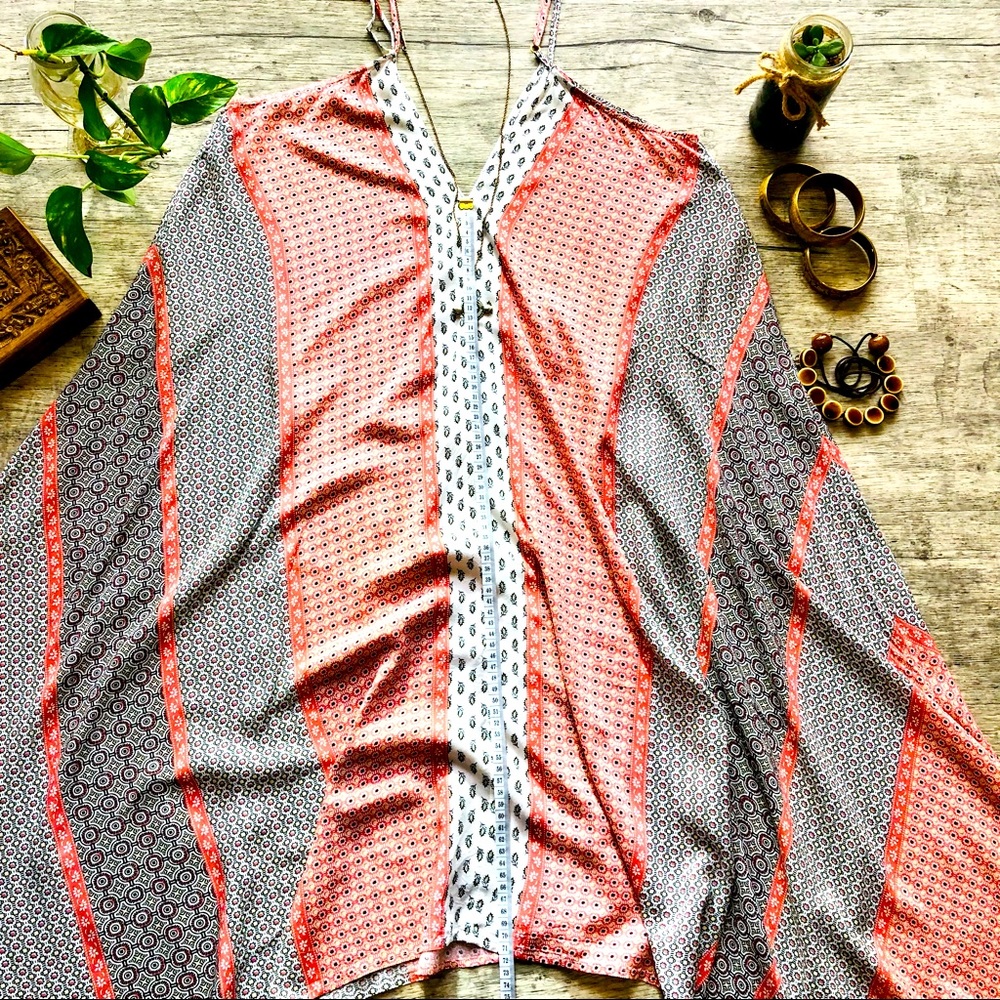 Boho Flowy Handkerchief Hem Maxi Dress 14 - Baby Bump Perfect! - Picture 6 of 7